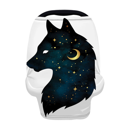Moon And Stars Wolf Spirit Print Baby Seat Cover