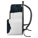 Moon And Stars Wolf Spirit Print Backpack