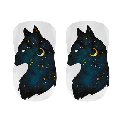 Moon And Stars Wolf Spirit Print Bar Stool Covers