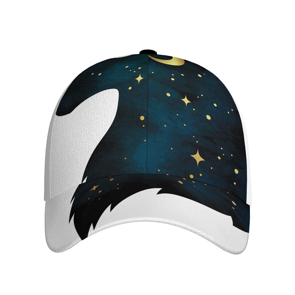 Moon And Stars Wolf Spirit Print Baseball Cap