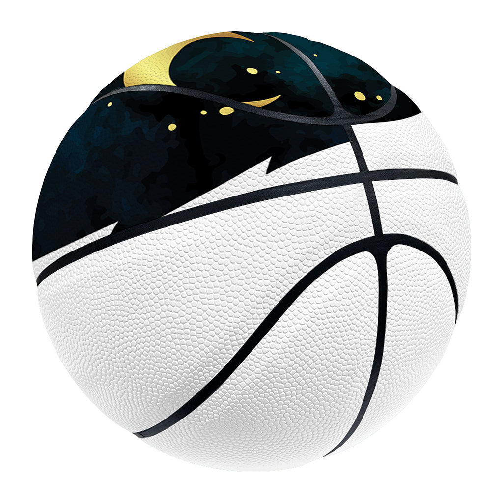 Moon And Stars Wolf Spirit Print Basketball