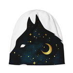 Moon And Stars Wolf Spirit Print Beanie