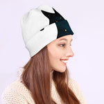 Moon And Stars Wolf Spirit Print Beanie