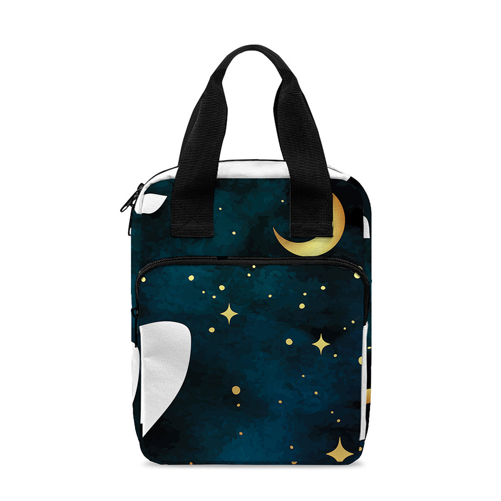 Moon And Stars Wolf Spirit Print Bible Tote Bag