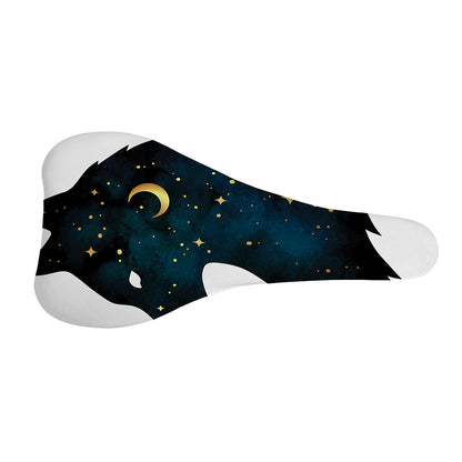 Moon And Stars Wolf Spirit Print Bicycle Seat Cover