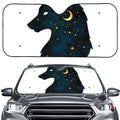 Moon And Stars Wolf Spirit Print Car Windshield Sun Shade