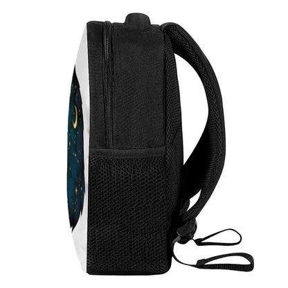 Moon And Stars Wolf Spirit Print Casual Backpack
