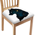 Moon And Stars Wolf Spirit Print Chair Cushion Cover
