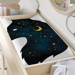 Moon And Stars Wolf Spirit Print Changing Pad Cover