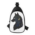 Moon And Stars Wolf Spirit Print Sling Bag