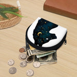 Moon And Stars Wolf Spirit Print Coin Purse