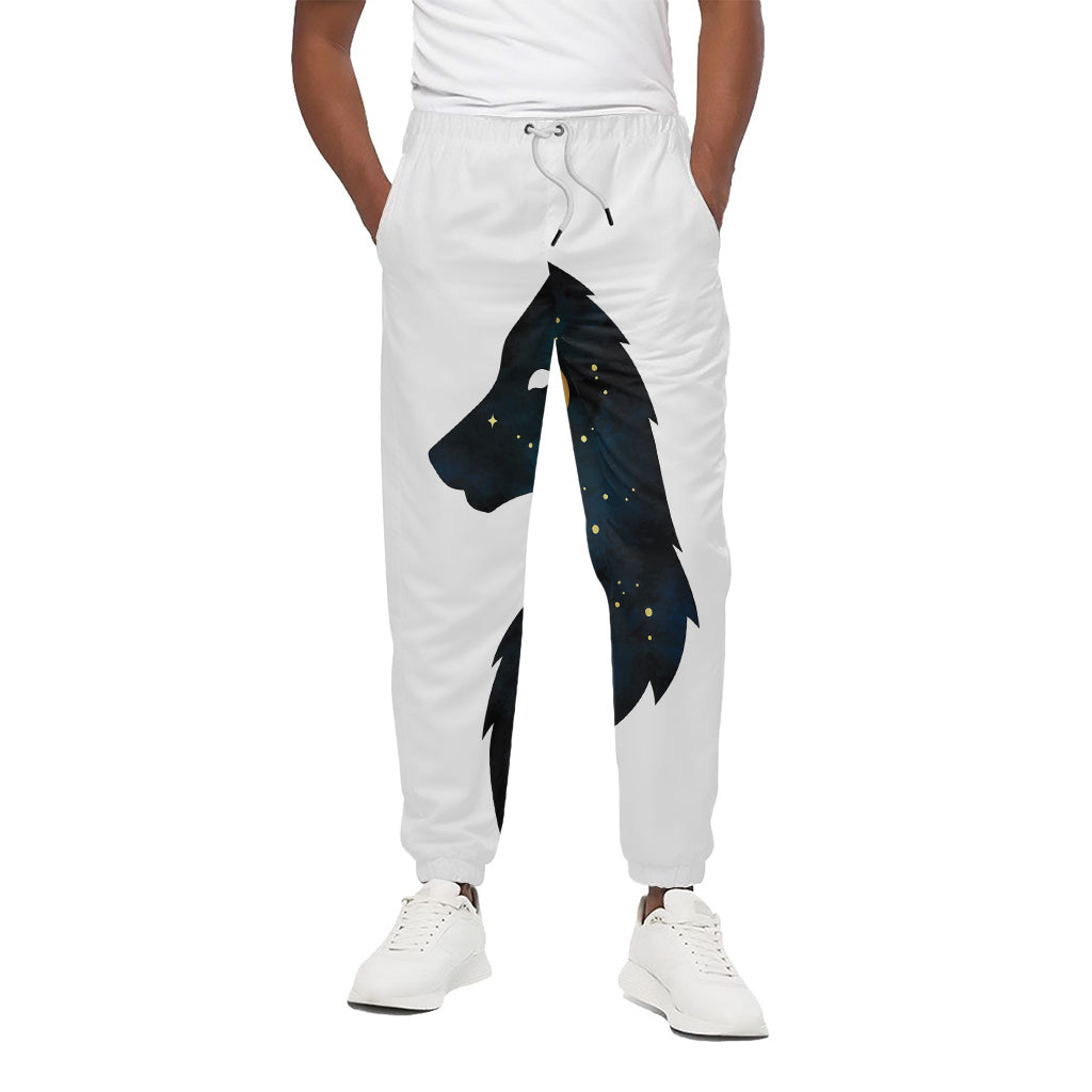 Moon And Stars Wolf Spirit Print Cotton Pants