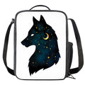 Moon And Stars Wolf Spirit Print Crossbody Lunch Bag