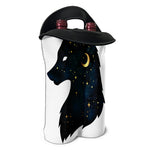 Moon And Stars Wolf Spirit Print Double Neoprene Wine Tote