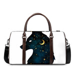 Moon And Stars Wolf Spirit Print Duffle Bag