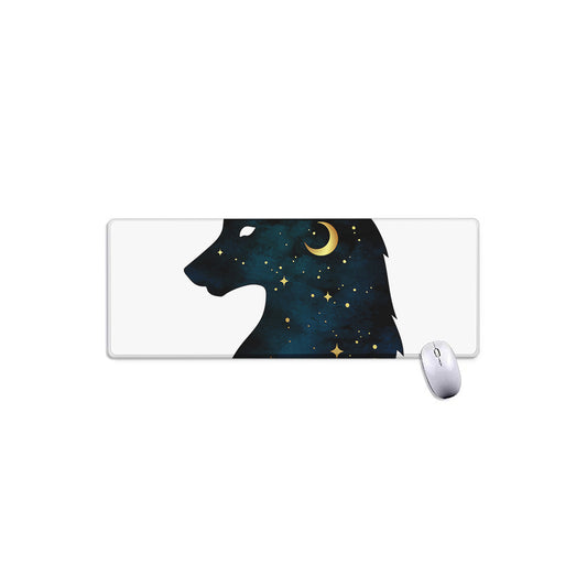 Moon And Stars Wolf Spirit Print Extended Mouse Pad