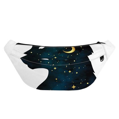 Moon And Stars Wolf Spirit Print Fanny Pack
