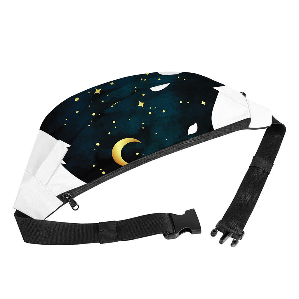 Moon And Stars Wolf Spirit Print Fanny Pack
