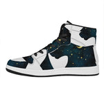 Moon And Stars Wolf Spirit Print High Top Leather Sneakers