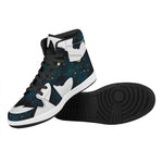 Moon And Stars Wolf Spirit Print High Top Leather Sneakers