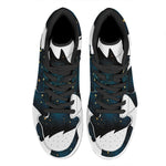 Moon And Stars Wolf Spirit Print High Top Leather Sneakers
