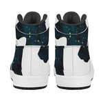 Moon And Stars Wolf Spirit Print High Top Leather Sneakers