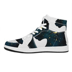Moon And Stars Wolf Spirit Print High Top Leather Sneakers