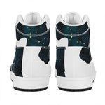 Moon And Stars Wolf Spirit Print High Top Leather Sneakers