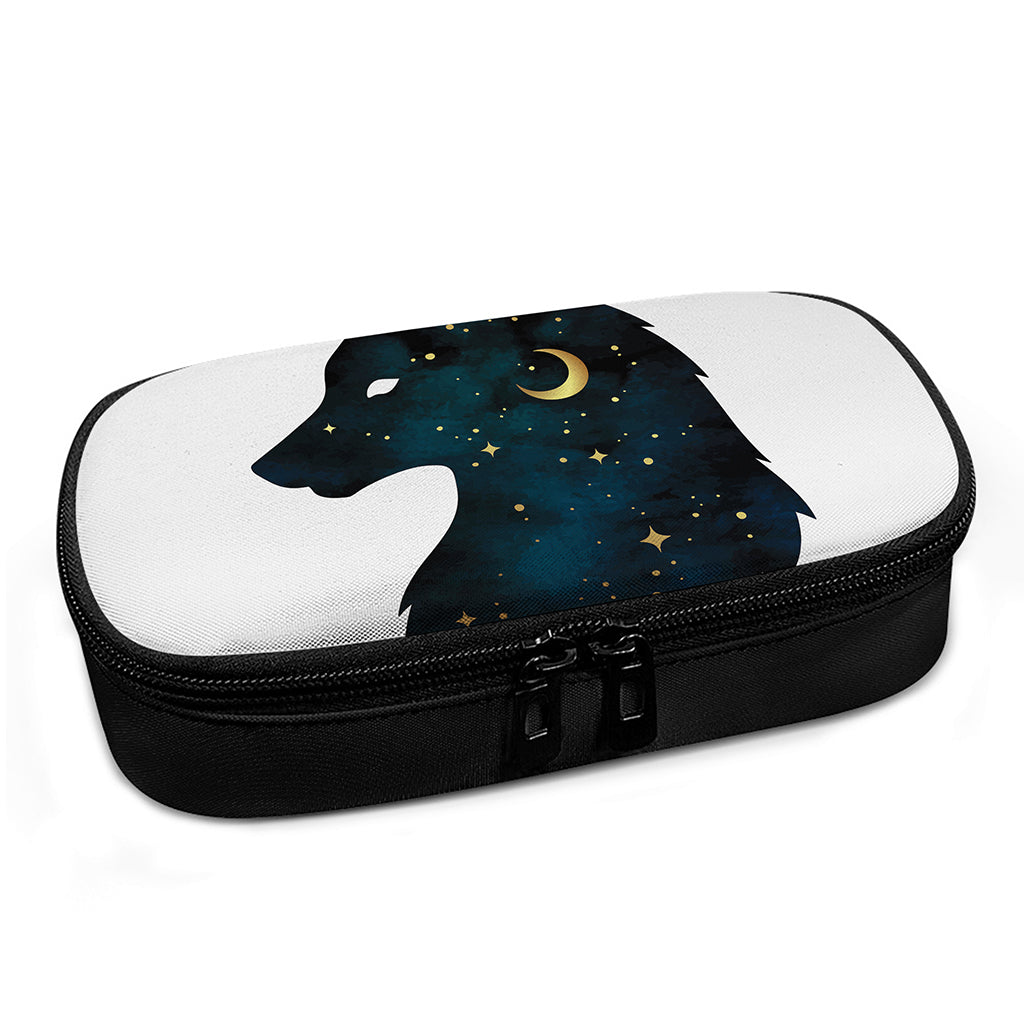 Moon And Stars Wolf Spirit Print Insulin Cooler Travel Case