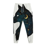 Moon And Stars Wolf Spirit Print Jogger Pants