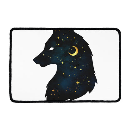 Moon And Stars Wolf Spirit Print Kitchen Mat