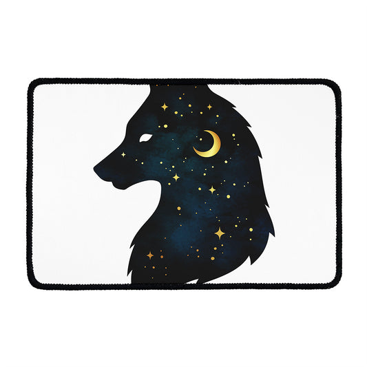Moon And Stars Wolf Spirit Print Kitchen Mat