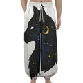 Moon And Stars Wolf Spirit Print Lantern Pants