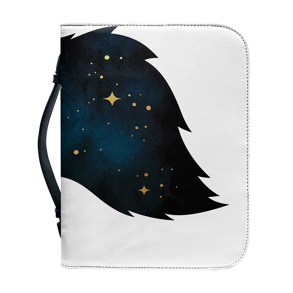 Moon And Stars Wolf Spirit Print Leather Bible Cover