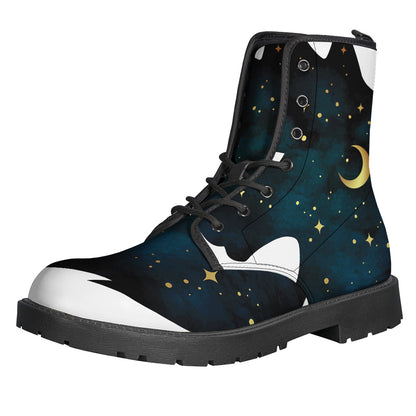 Moon And Stars Wolf Spirit Print Backpack