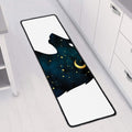 Moon And Stars Wolf Spirit Print Long Kitchen Mat