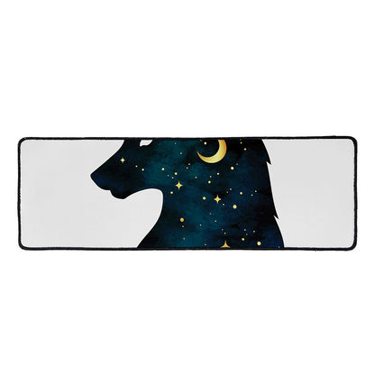 Moon And Stars Wolf Spirit Print Long Kitchen Mat