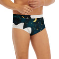 Moon And Stars Wolf Spirit Print Men's Briefs