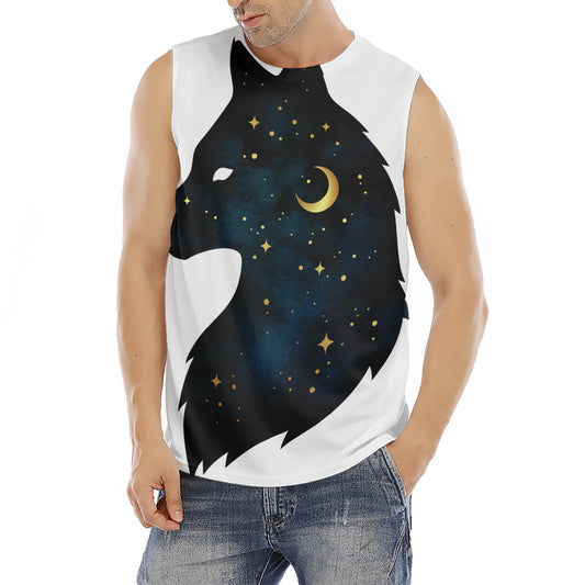 Moon And Stars Wolf Spirit Print Men's Fitness Tank Top
