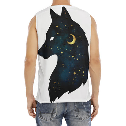 Moon And Stars Wolf Spirit Print Men's Fitness Tank Top