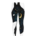 Moon And Stars Wolf Spirit Print Men's leggings