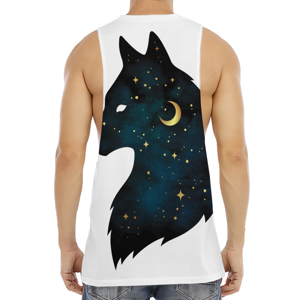 Moon And Stars Wolf Spirit Print Men's Muscle Tank Top