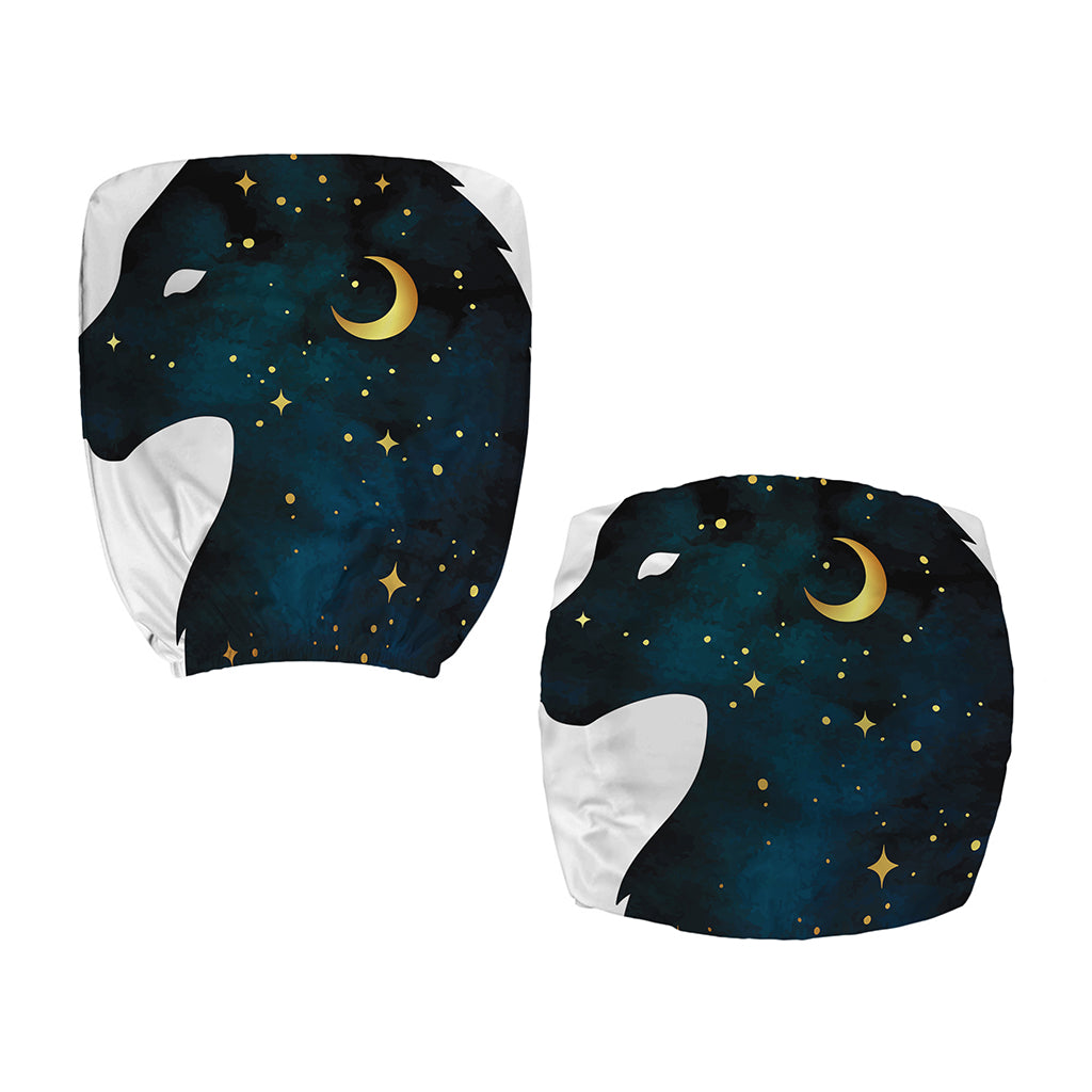 Moon And Stars Wolf Spirit Print Office Chair Cover