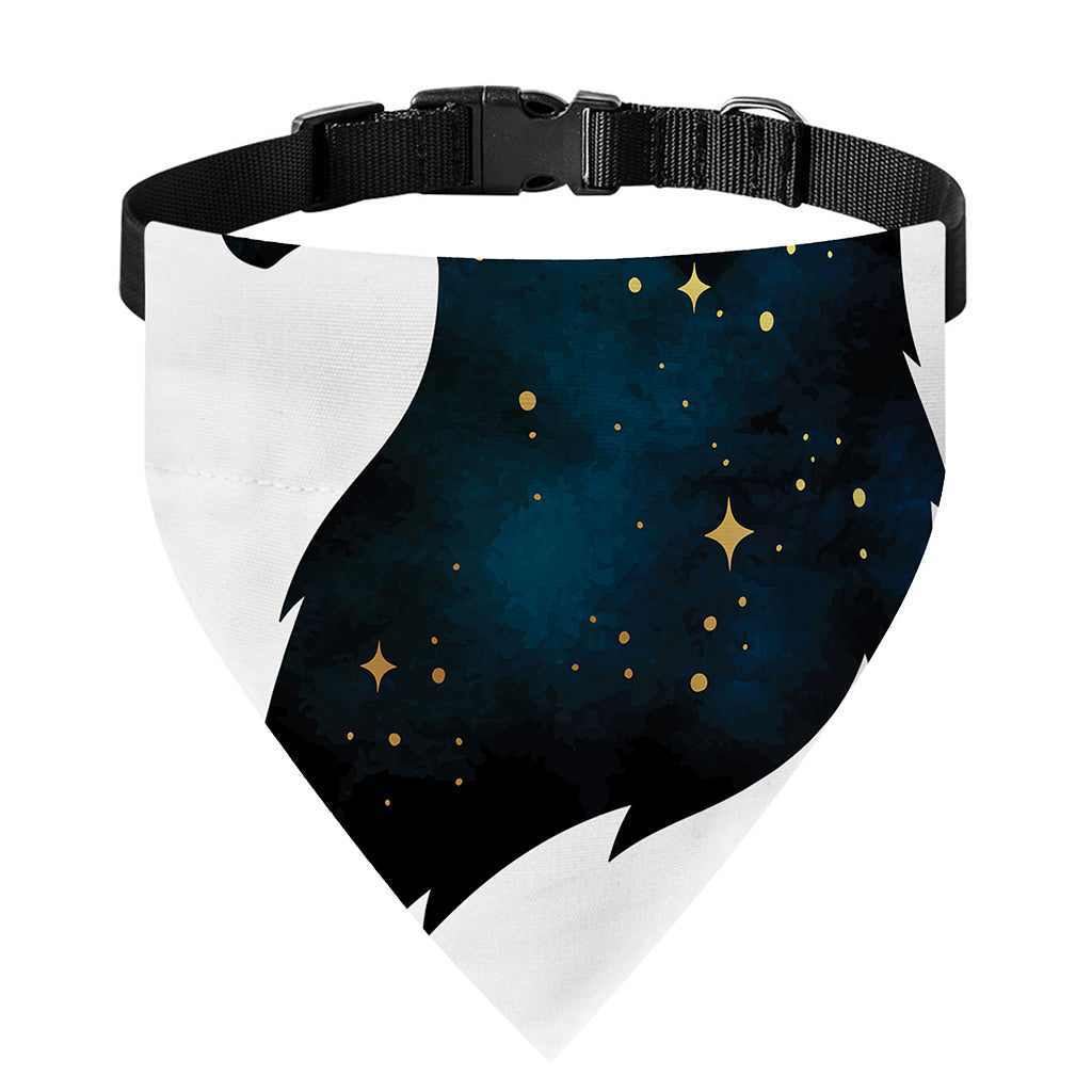 Moon And Stars Wolf Spirit Print Over The Collar Dog Bandana