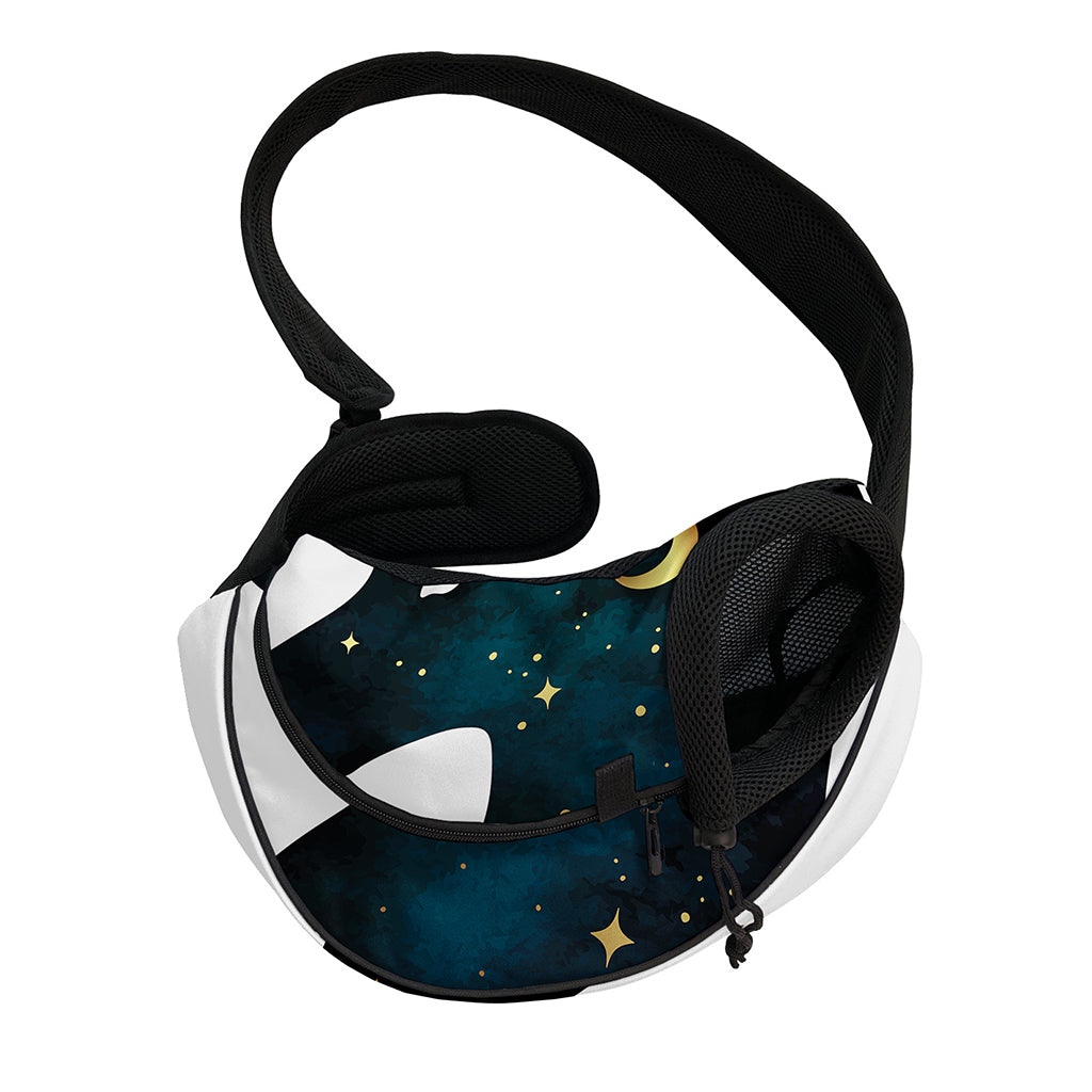 Moon And Stars Wolf Spirit Print Pet Sling Carrier