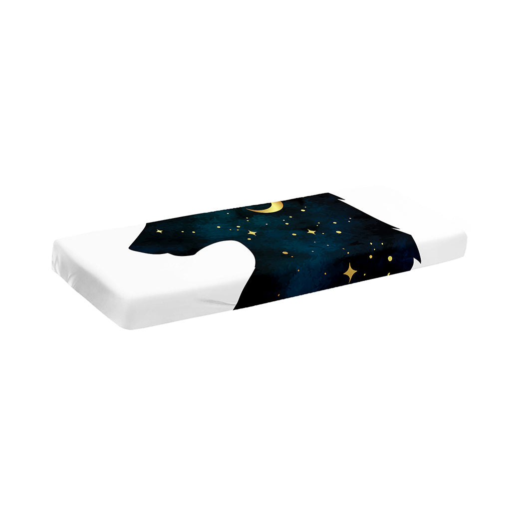 Moon And Stars Wolf Spirit Print Piano Keyboard Cover
