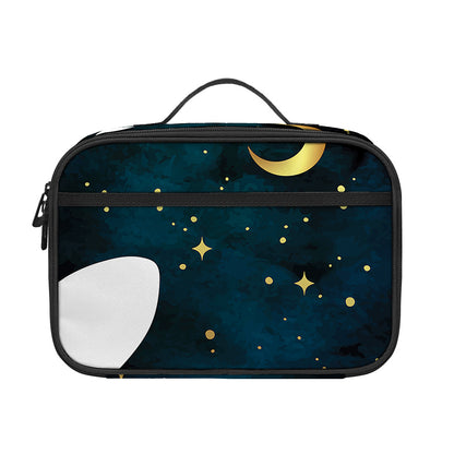 Moon And Stars Wolf Spirit Print Portable Lunch Bag