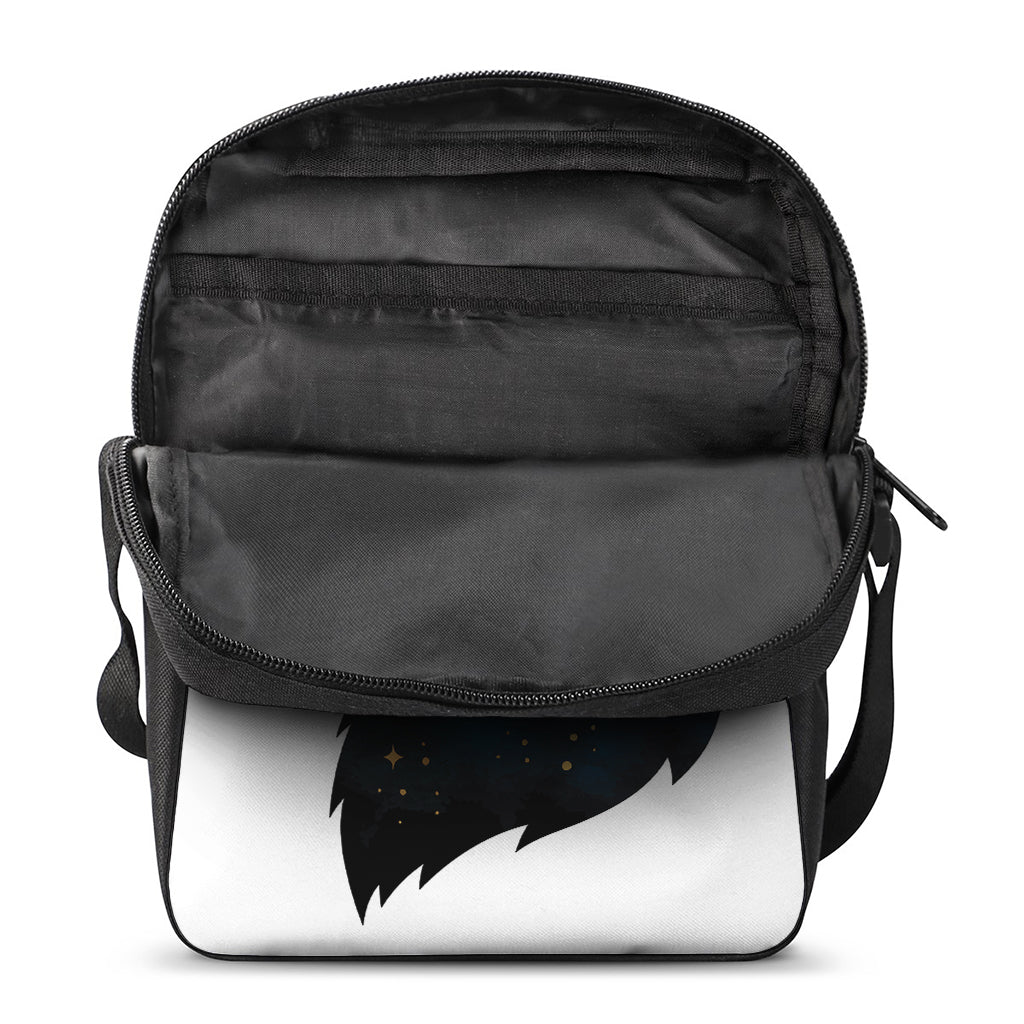 Moon And Stars Wolf Spirit Print Rectangular Crossbody Bag