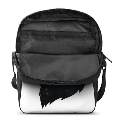 Moon And Stars Wolf Spirit Print Rectangular Crossbody Bag