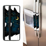 Moon And Stars Wolf Spirit Print Refrigerator Handle Covers